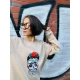 Unisex Sweatshirt Bisiklet Yaka Frida Bej